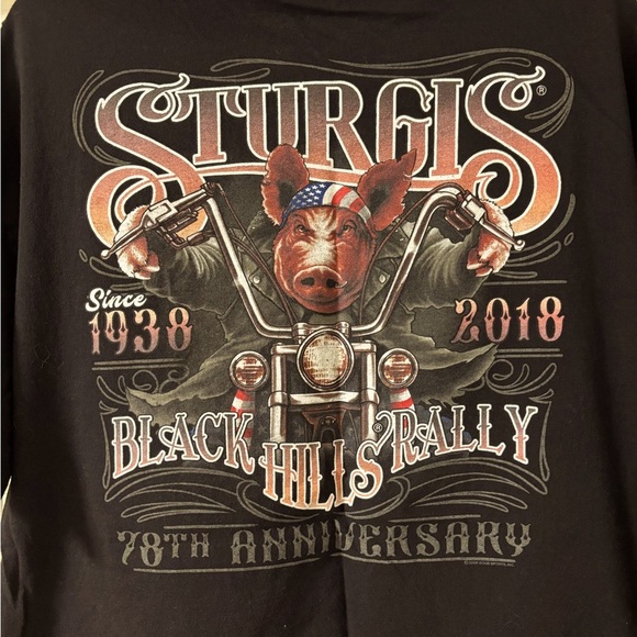 Sturgis Black Hills Rally 2018 Hog On A Hog T-Shirt Men's XL - Picture 1 of 5